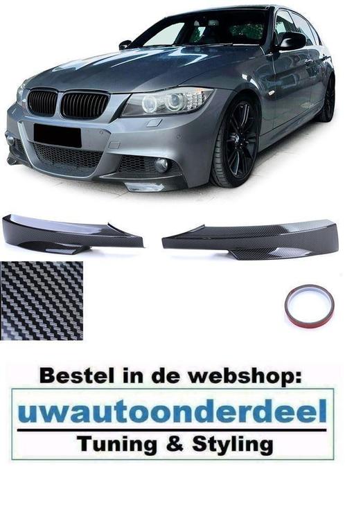 Splitters Hoeken Carbon Look Voor Bmw 3 Serie E90 E91 LCI M, Auto diversen, Tuning en Styling, Verzenden