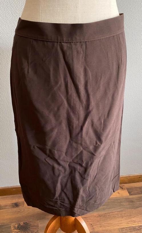 Donkerbruine rok Giorgio Grati maat 46, Kleding | Dames, Rokken, Gedragen, Maat 46/48 (XL) of groter, Bruin, Onder de knie, Verzenden