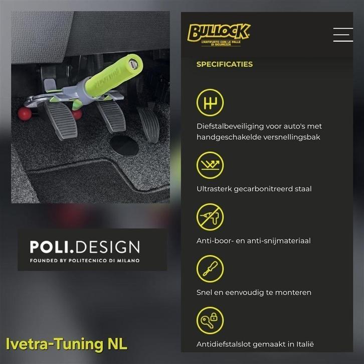 Pedaalslot Volkswagen California | Handgeschakeld, Caravans en Kamperen, Mobilhome-accessoires, Nieuw, Ophalen of Verzenden