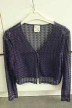 Doorschijnend blauw jasje / bolero (K390), Vêtements | Femmes, Tops, Taille 38/40 (M), Enlèvement ou Envoi, Comme neuf, Manches longues