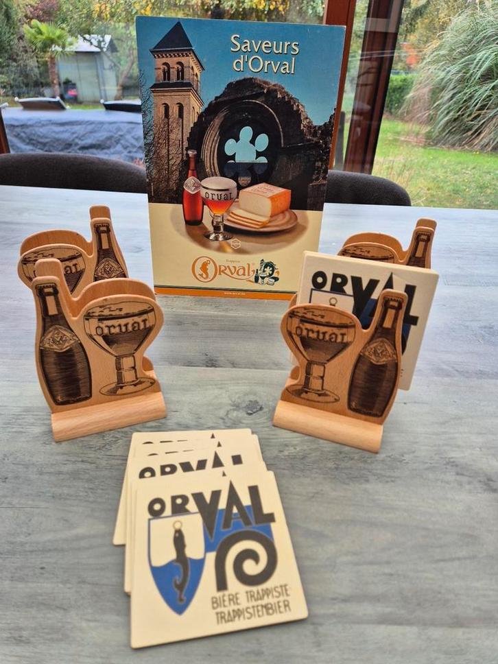 Orval: Porte sous bock, sous bock en sign, Verzamelen, Merken en Reclamevoorwerpen, Ophalen of Verzenden