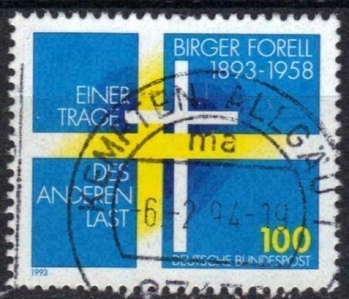 Duitsland Bundespost 1993 - Yvert 1524 - Birger Forell (ST), Timbres & Monnaies, Timbres | Europe | Allemagne, Affranchi, Envoi