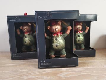 Decoris set van 3 kerstornamenten, nieuw met label  disponible aux enchères