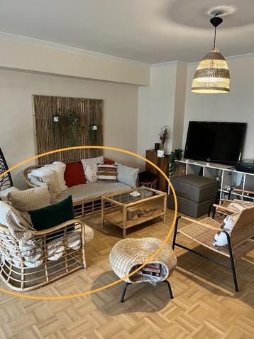 Lounge set rotan/bamboe beschikbaar voor biedingen