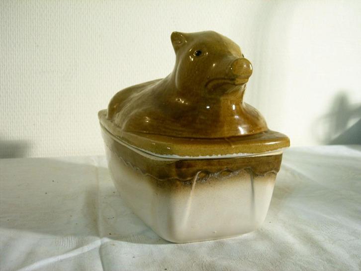 Grote patéschaal met varkendeksel, Huis en Inrichting, Keuken | Keukenbenodigdheden, Zo goed als nieuw, Ophalen of Verzenden