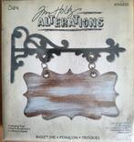 snijmal - die cut  Tim Holtz - Sizzix - 'Hanging sign', Ophalen of Verzenden, Zo goed als nieuw, Frame of Mal, Sizzix
