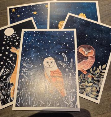 5 kerstkaarten met enveloppe beschikbaar voor biedingen