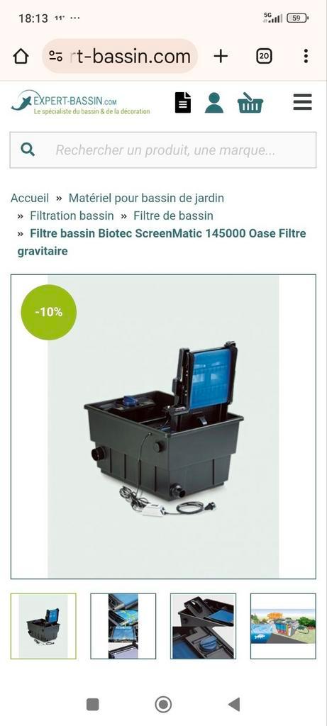 Filtre oase biotec 36 screenmatic plus pompe uv, Tuin en Terras, Vijvers, Zo goed als nieuw, Ophalen