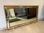 Spiegel met vergulde lijst en facet geslepen Vintage/antiek, Antiek en Kunst, Antiek | Spiegels, Ophalen, Rechthoekig, 150 tot 200 cm