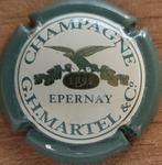 Capsule Champagne G.H. MARTEL bord vert-olive nr.16a *RARE*, Enlèvement ou Envoi, Comme neuf, France, Champagne