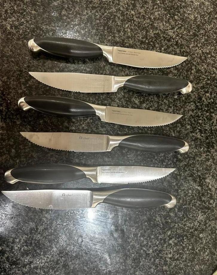 Tupperware Chef Series Pro Steakmessen - 6 stuks, Huis en Inrichting, Keuken | Tupperware, Zo goed als nieuw, Ophalen