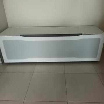 Tv meubel in wit glas beschikbaar voor biedingen