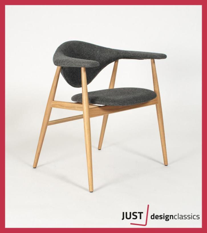 Gubi Masculo Dining Chair (voorraad:4), Huis en Inrichting, Stoelen, Zo goed als nieuw, Stof, Grijs, Ophalen