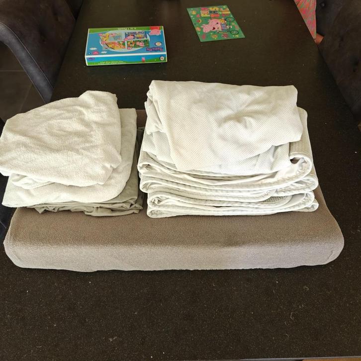 Set Babyuitzet waskussen, hoezen, hoeslakens en matrasbesche, Kinderen en Baby's, Badjes en Verzorging, Gebruikt, Aankleedkussen