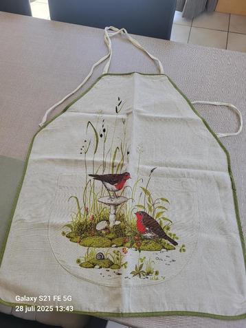 Keukenschort Vogelprint beschikbaar voor biedingen
