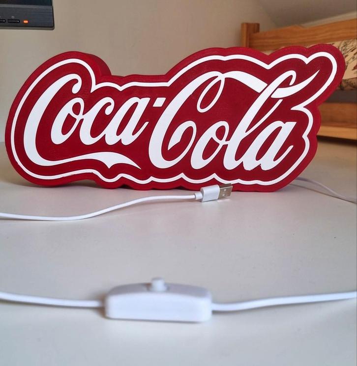 Coca-Cola lichtbox, Huis en Inrichting, Woonaccessoires | Tekstborden en Spreuken, Nieuw, Ophalen of Verzenden