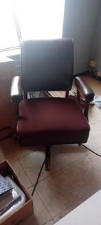 Lederen bureaustoel, Comme neuf, Brun, Enlèvement, Chaise de bureau