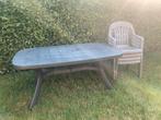 Tuintafel + 4 stoelen, Tuin en Terras, Tuintafels, Ophalen, Gebruikt, Kunststof
