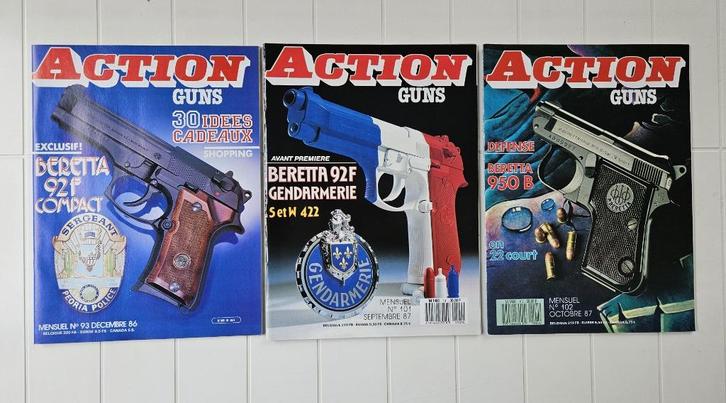 Action Guns bespreekt 3 nummers - Beretta, Boeken, Tijdschriften en Kranten, Gelezen, Ophalen of Verzenden