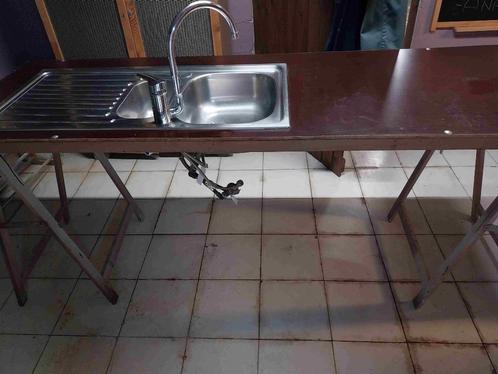 spoelbak afwasbak inox, Doe-het-zelf en Bouw, Sanitair, Gebruikt, Wastafel, Inox, Ophalen