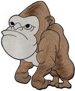 Gorilla stoffen opstrijk patch embleem #1, Collections, Collections Autre, Envoi, Neuf