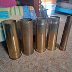 lot van 5 koper hulzen  gegraveerd, Verzamelen, Militaria | Algemeen, Ophalen