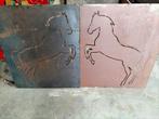 Paard gelaserd in metalen plaat, Ophalen of Verzenden