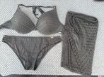 Sapph bikini en pareo maat L kaki, Verzenden, Zo goed als nieuw, Bikini