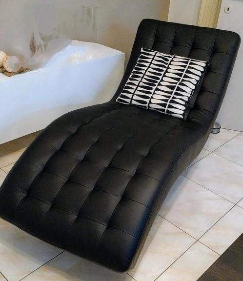 Zwarte relaxfauteuil, Huis en Inrichting, Zetels | Zetels en Chaises Longues, Gebruikt, Ophalen