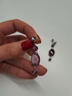 Amethist oorbellen, Ophalen of Verzenden, Zo goed als nieuw, Hangers, Met edelsteen