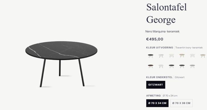 Nieuwe keramieken marmer salontafel met stalen onderstel, Huis en Inrichting, Tafels | Salontafels, Nieuw, 50 tot 75 cm, 50 tot 100 cm