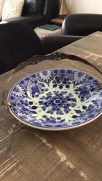 Delft blauw schaal met koperen handvat, Antiek en Kunst, Ophalen