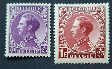 België: OBP 391+393 ** Invaliden 1934. beschikbaar voor biedingen