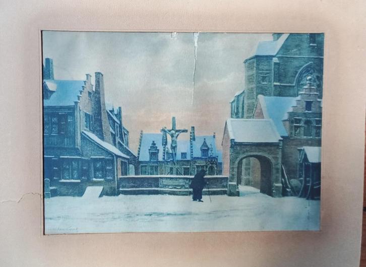 Chromolitho Frans Van Kuyck Oud Antwerpen 1894, Antiek en Kunst, Kunst | Etsen en Gravures, Verzenden