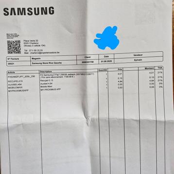 Samsung Zflip7 256g nouveau  800 euros beschikbaar voor biedingen