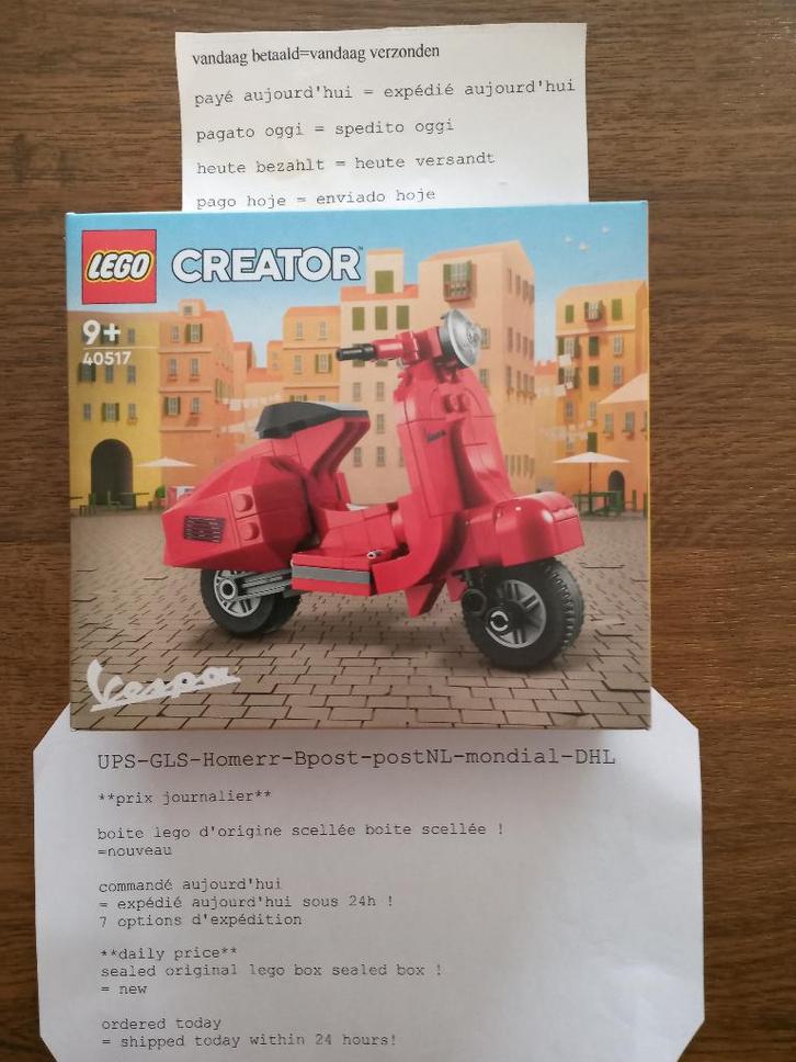 Mini Trottinette Vespa Lego 40517, Enfants & Bébés, Jouets | Duplo & Lego, Neuf, Lego, Ensemble complet, Envoi