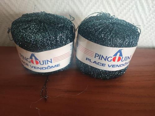 Pingouin place vendôme 2 bollen nieuw glitter donkerblauw, Hobby en Vrije tijd, Breien en Haken, Nieuw, Ophalen of Verzenden