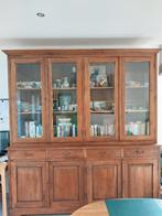 Vitrinekast teak, Huis en Inrichting, Ophalen, Gebruikt, Met deur(en), 200 cm of meer