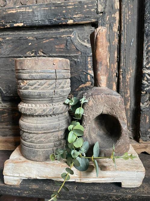 Houten vijzels/ houten onderzetter, Huis en Inrichting, Woonaccessoires | Onderzetters, Ophalen of Verzenden