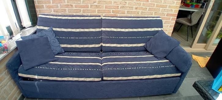 Zetelbed, Huis en Inrichting, Slaapkamer | Slaapbanken, Gebruikt, 90 cm, 190 cm of minder, Tweepersoons, Crème, Blauw, Overige kleuren