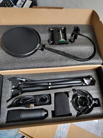 Studio Gamming Opname USB Microfoon + statief en pop filter beschikbaar voor biedingen