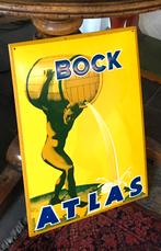 Groot reclamebord BOCK ATLAS uit 1938 !!, Verzamelen, Ophalen of Verzenden, Zo goed als nieuw, Reclamebord