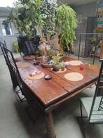 Tafelbruine tafel   1m40 breed 2 m lang, Huis en Inrichting, Tafels | Eettafels, Ophalen, 150 tot 200 cm, Eikenhout, Zo goed als nieuw