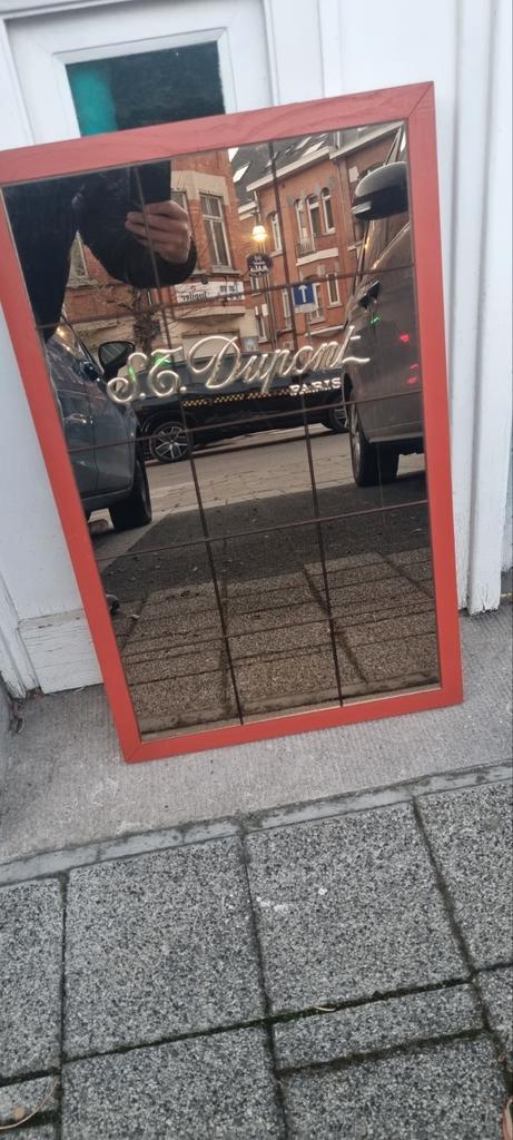 Miroir publicitaire ancien S.T. Dupont Paris – vintage luxe, Huis en Inrichting, Woonaccessoires | Spiegels, Ophalen