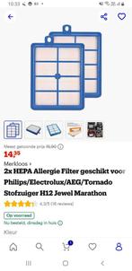 2 filters hepa allergie voor stofzuiger, Elektronische apparatuur, Stofzuigers, Ophalen of Verzenden, Nieuw, Stofzuiger