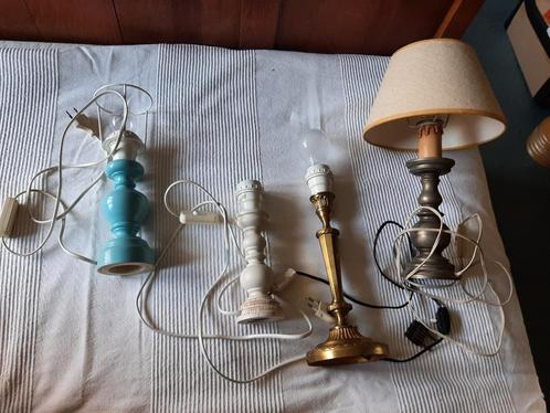 lampvoet / lampenvoet 4 stuks, Huis en Inrichting, Lampen | Tafellampen, Gebruikt, Minder dan 50 cm, Hout, Ophalen
