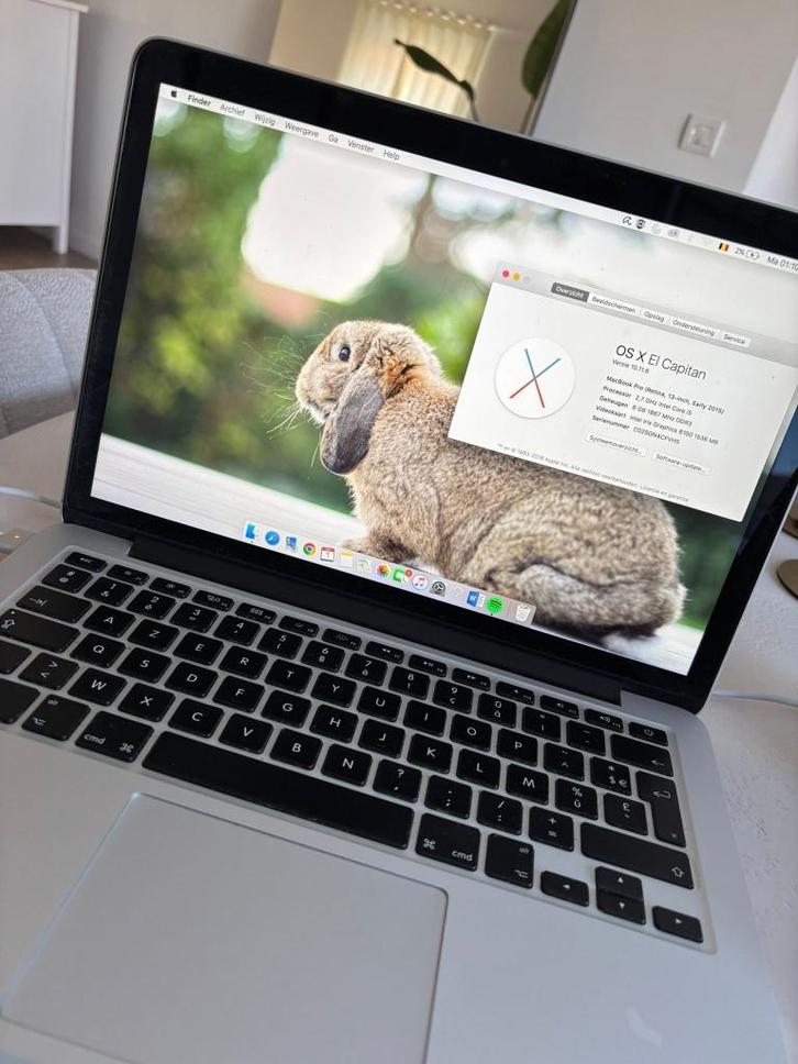 MacBook Pro 13" Retina i5 2.7 GHz  8GB  A1502 - werkend, Computers en Software, Apple Macbooks, Gebruikt, MacBook Pro, 13 inch