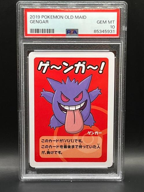 Pokémon : Japanese Gengar - Old Maid - PSA 10, Hobby en Vrije tijd, Verzamelkaartspellen | Pokémon, Nieuw, Losse kaart, Foil, Verzenden