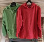 2 pull-overs à capuche - Taille 176 - Rouge+Vert, Envoi, Utilisé, Garçon ou Fille, Pull ou Veste