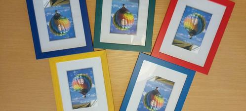 5 kleurrijke fotokaders - prima staat, Huis en Inrichting, Woonaccessoires | Lijsten, Zo goed als nieuw, Minder dan 50 cm, Minder dan 50 cm